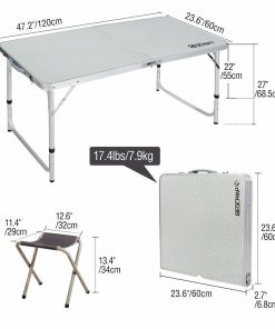 Камп маса на расклопување со 4 столчиња – слика 5 (kamp masa na rasklopuvanje so 4 stolchinja)