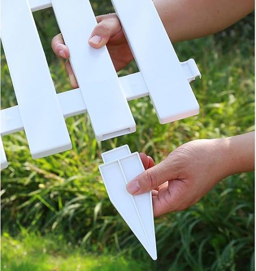 Пластична бела ограда за градина (1 парче) – слика 8 (plastichna bela ograda za gradina 1 parche)