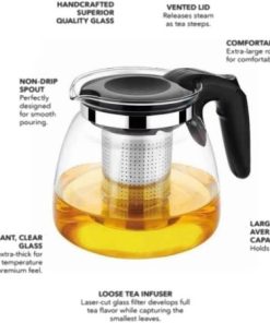 стаклен бокал со филтер за чај 1100ml - staklen bokal so filter za chaj 1100ml - staklen bokal so filter za caj 1100ml - Слика 3