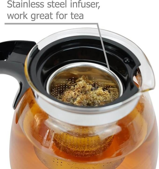 стаклен бокал со филтер за чај 1100ml - staklen bokal so filter za chaj 1100ml - staklen bokal so filter za caj 1100ml - Слика 2